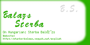 balazs sterba business card